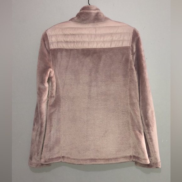 32 Degrees Dusty Pink Blush Ladies Mixed Media Plush Fuzzy Down Jacket - Picture 7 of 8